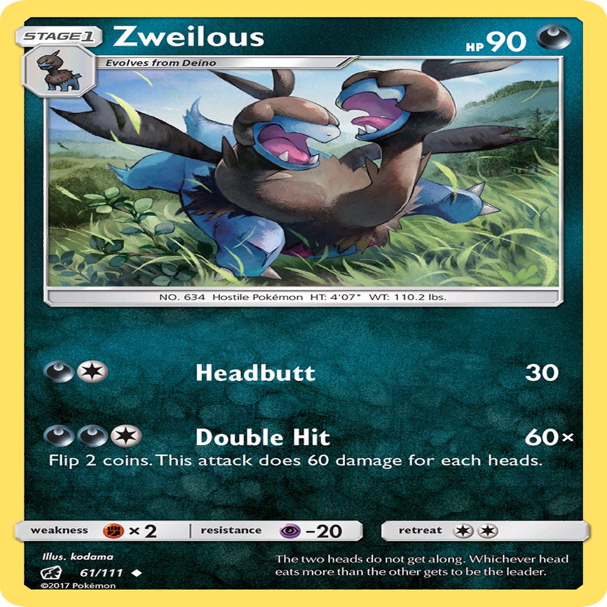 Zweilous 61111 – Crimson Invasion Reverse Holofoil